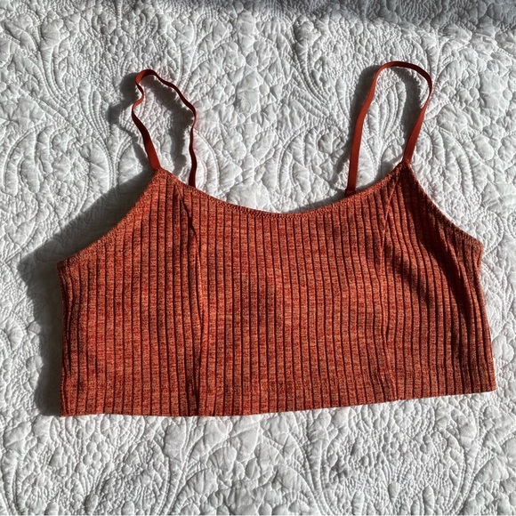 Aerie Chill Ribbed Longline Bralette Size Medium - Picture 7 of 10